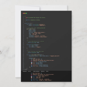 Hochzeits-Einladung mit Programmierer-Entwickler-T Einladung