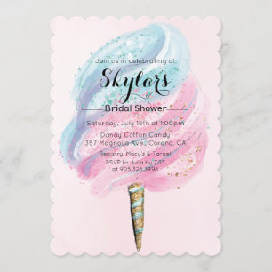 Hochzeits-Einladung mit Zuckerwatte-Motiv Einladung