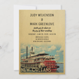 Hochzeits-Einladung New Orleans Vintage Mitte des Einladung