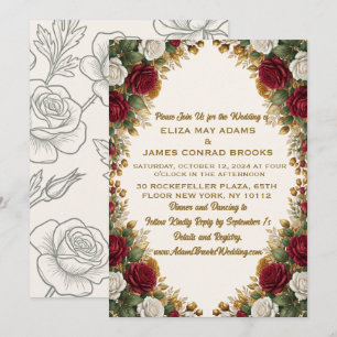 Hochzeits-Einladung New York Rose Save The Date