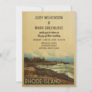 Hochzeits-Einladung Rhode Island Vintage Retro Einladung