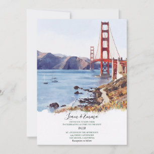 Hochzeits-Einladung Skyline Scenic San Francisco Einladung