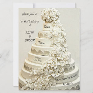 "Hochzeits-Einladung "Verzierte Hochzeitstorte" Einladung