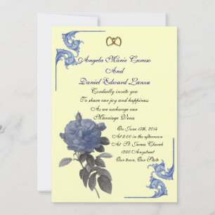 Hochzeits-Einladung Vintage-Rose Shabby-Chic Einladung