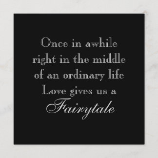 Hochzeits-Einladungen mit Fairytale-Liebe-Zitat Einladung