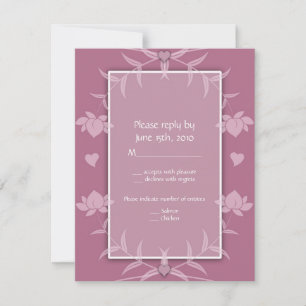 Hochzeits Einladungen Rosa Florale RSVP Notizen
