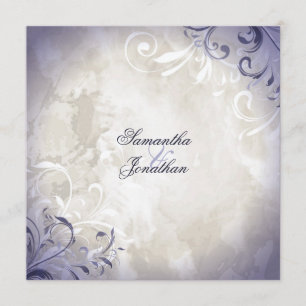 Hochzeits-Einladungs-elegantes Vintages Laub u. Einladung