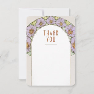 Hochzeits-Einlege-Dankeskarten im Vintage-Art-Nouv Einladung