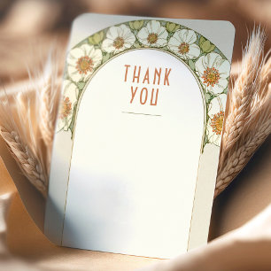 Hochzeits-Einlege-Dankeskarten im Vintage-Jugendst Einladung