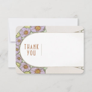 Hochzeits-Einlege-Dankeskarten im Vintage-Jugendst Einladung