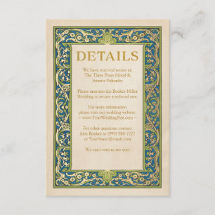 Hochzeits-Einzelkarten-  belichteter Garten Begleitkarte