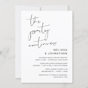 Hochzeits-Elopement, Die Party geht weiter Einladung