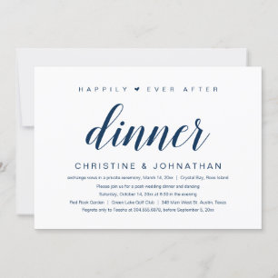 Hochzeits-Elopement, Dinner-Einladung für ein glüc Einladung