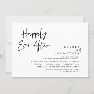 Hochzeits-Elopement, Happily-Ever-After-Feier Einladung