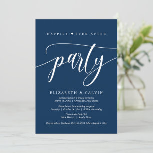 Hochzeits-Elopement, Happily Ever After-Party Einladung