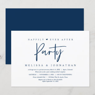 Hochzeits-Elopement, Happy End Party-Einladung Einladung
