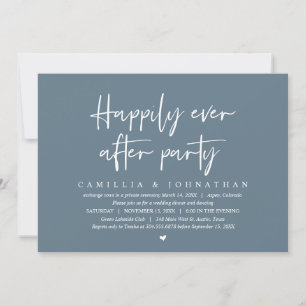 Hochzeits-Elopement, Happy End Party-Einladung Einladung