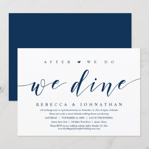 Hochzeits-Elopement, nachdem wir es tun, laden wir Einladung