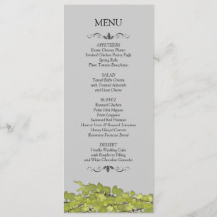 Hochzeits-Empfangs-Menü-Karten Menükarte