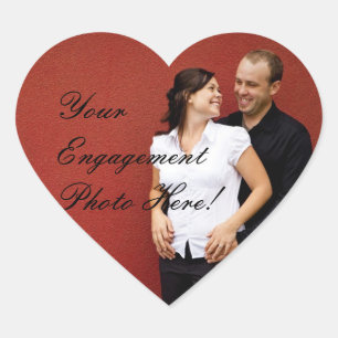 Hochzeits Engagement Foto-Aufkleber Herzform Herz-Aufkleber