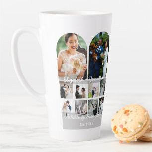 Hochzeits Erinnerungen 10 Foto Collage Paar Vorlag Milchtasse