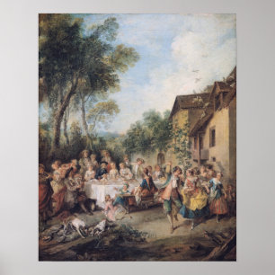 Hochzeits-Fest im Dorf Poster