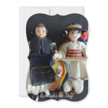 Hochzeits-Flat-Dankeskarten Rumänische National-
