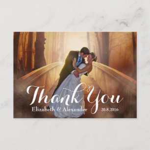 Hochzeits-Foto danken Ihnen Dankeskarte
