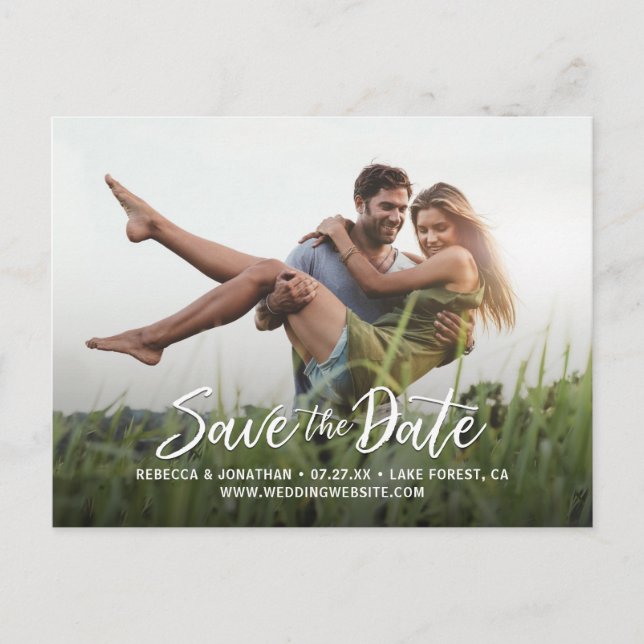 Hochzeits-Foto-Save the Date Postkarten | billig (Vorderseite)