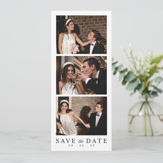 Hochzeits-Fotobooth QR-Code  Save The Date (Stehend Vorderseite)