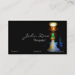 Hochzeits-Fotograf-Visitenkarte mit Braut Visitenkarte