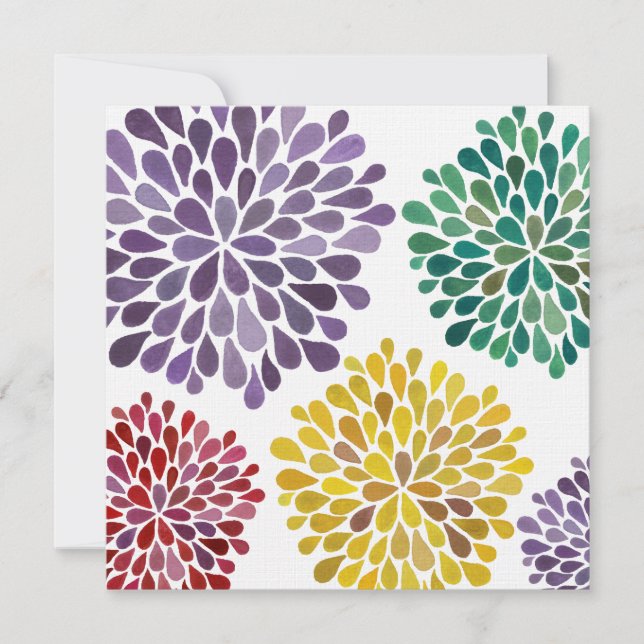 Hochzeits-Frühling blüht Einladung nach Maß (Vorderseite)