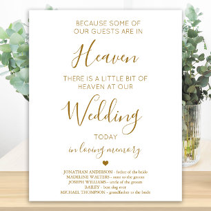 Hochzeits Gedenk Gold Personalisiert Himmel Gedich Poster