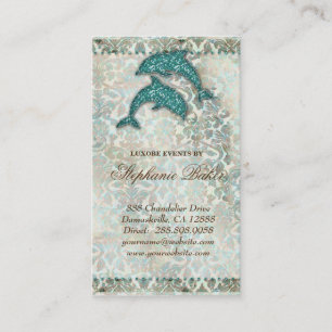 Hochzeits-Geschäfts-Karten-Strand-Delphin Vintag Visitenkarte
