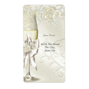 Hochzeits-Gold-Creme-Perlen-Blumenrosen
