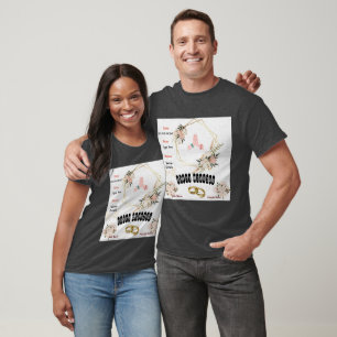 Hochzeits-Holzkohle Heather-Farbpaar-Text-Bild T-Shirt