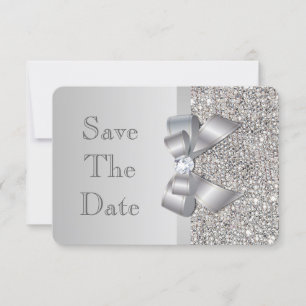 Hochzeits-Imitatsilberne Sequins beugen Save the Save The Date