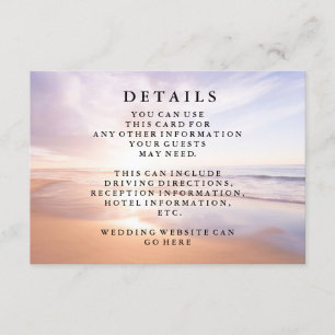 Hochzeits-Informationen Sonne des modernen Begleitkarte