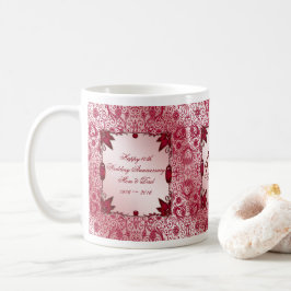 Hochzeits-Jahrestags-Kaffee-Tasse des Rubin-40. Kaffeetasse