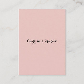 Hochzeits-Kalligrafie Elegante Rose Gold Schlichte Begleitkarte