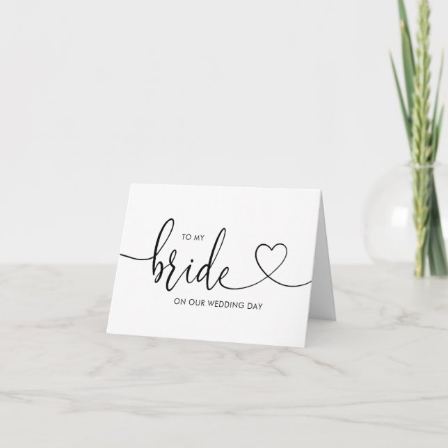 Hochzeits-Karte zu meiner Braut an unserem Ankündigung (Vorderseite)