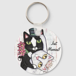 Hochzeits-Katzen-Schlüsselkette Schlüsselanhänger