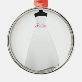 Hochzeits-Kleiderbraut-Weihnachtsverzierung Silbernes Ornament