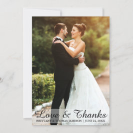 Hochzeits-Liebe u. Dank Braut u. Dankeskarte