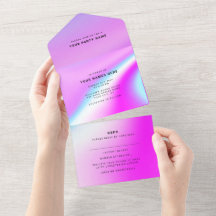 Hochzeits-Lila-Holografisch-Moderne-Eleganz