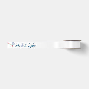 Hochzeits-Logo-Andenken-Baseballring Satinband