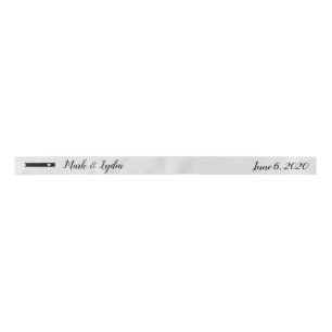Hochzeits-Logo Favor Heart Bar Satinband