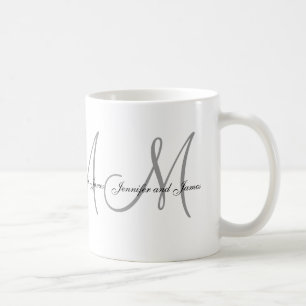 Hochzeits-Monogramm u. Tasse