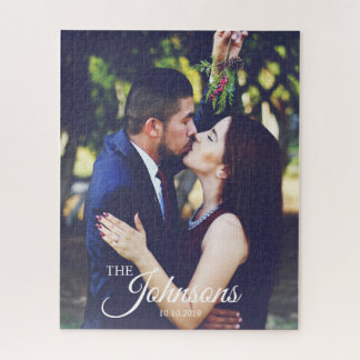 Hochzeits-Paar-Familie Sie Foto personalisiert Puzzle