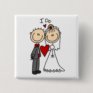 Hochzeits-Paare tue ich T-Shirts und Geschenke Button
